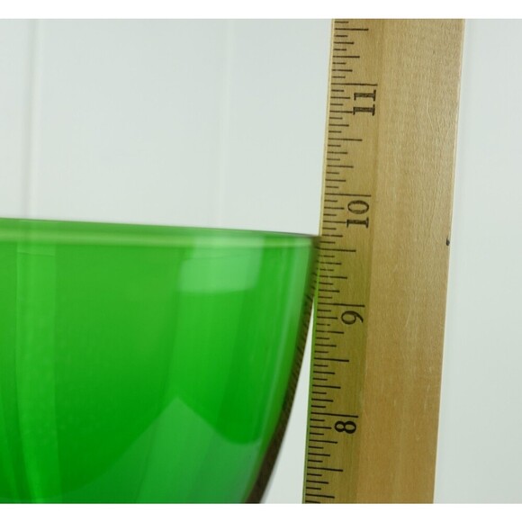 Murano Art Glass Hand Blown Wine Glass Green - Picture 7 of 7